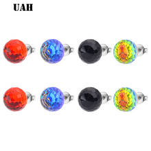 UAH new fashion brand jewery elegant Red Blue Black stud earrings for women cute Crystal  beads ball earrings free shipping 2024 - buy cheap