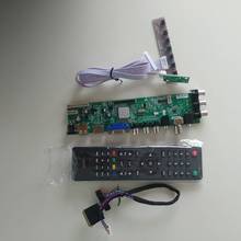 Kit para controle de sinal digital vga, usb, tv av, sinal digital, 15.6 pinos, led 1366xvisual dvb-t 2024 - compre barato