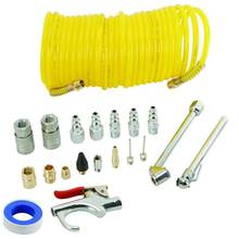 20 Piece Air Compressor Accessory Kit - Includes 25ft Recoil Air Hose, Blow Gun & Tyre Inflato 2024 - buy cheap