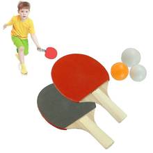 Raqueta de tenis de mesa, doble cara, pegamento, mango corto, Juego de 3 pelotas, 2 uds. 2024 - compra barato