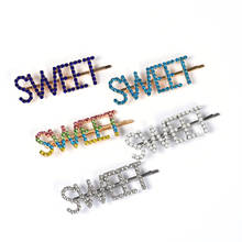 Crystal Rhinestones Hairpins For Women Letter Hair Clips For Women's Accessories Girls Hair Hair Barrettes 2024 - buy cheap