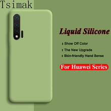 Liquid Silicone Case For Huawei P30 Lite Nova 5T 3 3i 3E 4 4E 5 5i 5Z 7i 6 SE 7 Pro P Smart Plus Z 2019 Back Phone Cover Coque 2024 - buy cheap