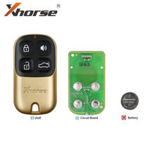 XKXH02EN Xhorse-llave remota Universal, 4 botones, estilo dorado, versión en inglés, para llave VVDI, 1 unidad 2024 - compra barato