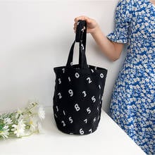 Bolso de lona con estampado de letras para mujer, Bolsa de mano informal, de diseñador, a la moda 2024 - compra barato