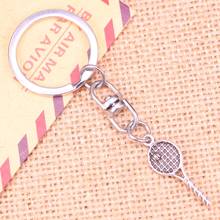 New Fashion Keychain 30x10mm tennis racket Pendants DIY Men Jewelry Car Key Chain Ring Holder Souvenir For Gift 2024 - buy cheap