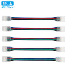 5 unids/lote 4pin 10mm RGB conector para tira de LED de un solo extremo doble soldadura para SMD 5050 3528 IP20 tira de LED 2024 - compra barato