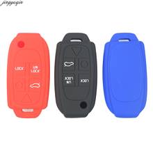 jingyuqin For Volvo XC90 S80 XC70 S60 V70 Silicone Remote Flip Key Case Fob Shell Cover 3/4/5 Button 2024 - buy cheap