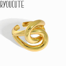Anéis de arco grande com nó, anel boêmio de vintage para mulheres, antigo, cor de prata, bijuterias estilo boho, 2021 2024 - compre barato