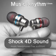 3.5mm metal earphone 4D subwoofer earphone HIFI DJ earphone in-ear earphone with microphone for smart phone 2024 - buy cheap