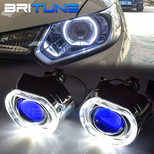 Bi-xenon Lens Angel Devil Eyes Projector 3.0 inch H1 HID LED Square Halo Headlight Lenses H7 H4 Car Lights Accessories Tuning 2024 - buy cheap