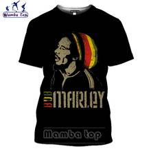 Mamba top Hot 3D Print Singer Bob Marley T Shirt Summer Beach Holiday Men's T-shirts O Neck Hippie Women Men Tshirt Hip Hop Tees 2024 - buy cheap