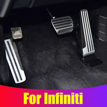 Tapa de pedales de coche, cubierta de reposapiés, acelerador, freno, Pedal, accesorios para Infiniti G25, G35, G37, Q50, Q60, EX25, QX50, QX70 2024 - compra barato