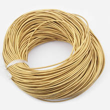 5 Yards 2mm 3mm Round Genuine Leather Cord Bracelet Findings Gold Color Real Cow Leather String Rope Jewelry Making 2024 - buy cheap