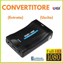 Conversor de ugi scart para hdmi-compatibl transformador adaptador composto completo hd 1080p para tv dvd céu caixa hdtv ps4 xbox eua/ue/reino unido plug 2024 - compre barato