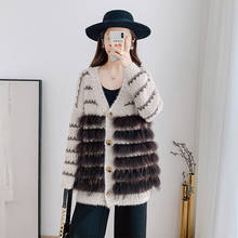 Fur coat women's mid-length 2020 new autumn and winter cardigan wool knit lazy fox fur coat 2024 - buy cheap