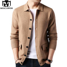 MIACAWOR New Sweater Men Cashmere Warm Cardigan Men High Quality Fashion Wool Pull Homme Autumn Male Sweater Coat Y197 2024 - buy cheap