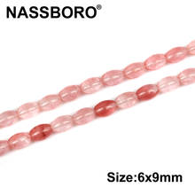 6x9mm Cylinder Watermelon Crystal Natural Stone Beads Charm Beads For Jewelry Making DIY Bracelet Necklace Oranment Materials 2024 - buy cheap