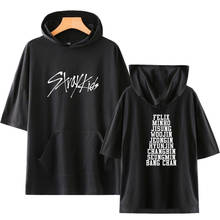 Kpop Stray Kids Hooded t shirt Women Men Harajuku Hip Hop t-shirt Straykids All Member Names Printed tshirt Streetwear Clothes 2024 - buy cheap