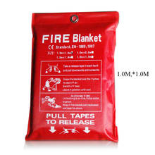 1M X 1M Fire Blanket Fiberglass Fire Flame Retardant Emergency Survival White Fire Shelter Safety Cover Fire Emergency Blanket 2024 - buy cheap