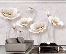 Papel de parede floral com flor de tulipa, pintura de parede texturizada e estampada para decoração da casa, papel de contato 2024 - compre barato