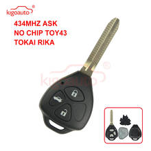 Kigoauto TOKAI RIKA Remote key 3 button 434Mhz TOY43 for Toyota HILUX+434mhz 2024 - buy cheap