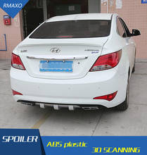 For HYUNDAI Verna Diffuser Bumpers Body kit spoiler 2013-2018 For Accent 4CK ABS Rear lip rear spoiler front Bumper Protector 2024 - buy cheap