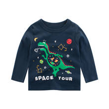 2-9T Toddler Kid Baby Boy clothes dinosaur Cartoon T Shirt Autumn Basic Top Cute Sweet Cotton tshirt Casual tee Outfit 2024 - buy cheap