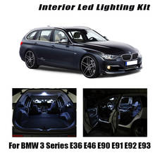 Kit de lâmpadas canbus para interior automotivo, iluminação led, mapa interno, para bmw 3 series e36, e46, e90, e91, e92, e93, 2011-2015, 1990, 2011 2024 - compre barato