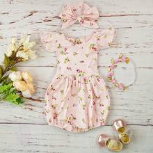 New Arrival Pink Bubble Rompers For Newborn Baby Girls Summer 2019 Bow Tie Costume Jumpsuit Photography Style Roupa Infantil 2024 - buy cheap