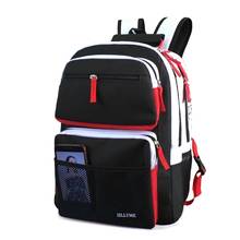 Mochila escolar preta e branca com costura, mochila de viagem para laptop e laptop, para meninos e meninas, 15.6 2024 - compre barato