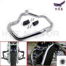 Barras de seguridad para motocicleta, protección de choques delanteros cromados mate para Harley Davidson, Iron 2005, XL883N, XL1200N, XL1200L, 2016-883 2024 - compra barato