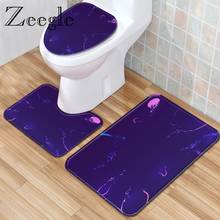 Zeegle Bathroom Mat Set Flannel Anti-Slip Shower Room Mat Toilet Seat Cover Bathroom Decoration Floor Rug Water Absorption Rug 2024 - buy cheap