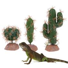 Reptiles Habitat Green Plastic Terrarium Plant for Amphibians Home Garden Ornament Drop Shipping 2024 - buy cheap