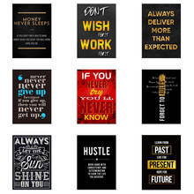 Money Never Sleeps Motivational Posters and Prints Decor Modern Never Give Up Motivation Work For It Canvas Painting Pictures 2024 - buy cheap