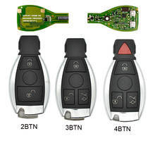 2/3/4 кнопки автомобиля BGA пульт дистанционного управления автомобильный смарт-ключ для ключей 315 МГц 433 для MB Mercedes Benz Год 2000 + год VVDI полу без ключа NEC и BGA ключ 2024 - купить недорого