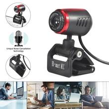 Webcam usb 480p com microfone, câmera com autofoco, para pc ou notebook, ensino de conferência online 2024 - compre barato