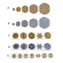 7 Chakra Geometric Copper Energy Tower Orgonite Stickers Flower Life Tree Pyramid Epoxy Resin Material Jewelry Making 2024 - buy cheap