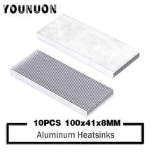 10PCS Aluminum Heat Sink Heatsink For High Power LED Amplifier Transistor 100x41x8mm 2024 - buy cheap