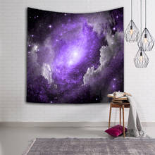 Beautiful starry Tapestry Wall Hanging Beach Towel Tapestry Fabric tablecloth Blanket Decor large wall Purple tapestry 200x150cm 2024 - buy cheap