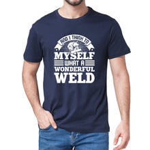 Unissex 100% algodão soldador e eu penso para mim o que um maravilhoso solda retro engraçado presente personalizado t shirt das mulheres macio 2024 - compre barato