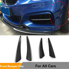 Carbon Fiber Front Bumper Trims Spoiler Flip Fins Stickers for BMW 2 Series F22 M2 2014-2016 4PCs/Set Universal Car Accessories 2024 - buy cheap