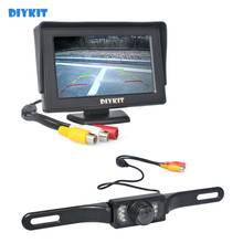 DIYKIT 4.3 inch TFT LCD Car Monitor Rear View Kit Reversing IR HD Camera Parking Assistance System 2024 - buy cheap