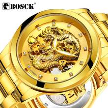 Golden dragon relógio de pulso mecânico masculino, automático relógio de pulso marca famosa luxuosa para homens 2024 - compre barato