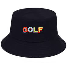 Chapéu de pesca estampado de golfe, protetor solar casual, chapéu de balde para homens e mulheres, hip hop, dobrável 2024 - compre barato