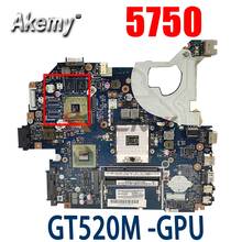 Akemy Laptop motherboard For ACER Aspire 5750 5750G GT520M Mainboard P5WE0 LA-6901P MBBYL02001 HM65 N13M-GE3-A1 2024 - buy cheap