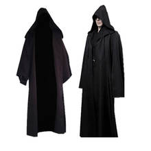 New Darth Vader Terry Jedi Black Robe Jedi Knight Hoodie Cloak Halloween Cosplay Costume Cape For Adult 2024 - buy cheap