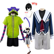 SK8 the Infinity Chinen Miya Cosplay Costumes Hooded Zipper Short Hoodie Jacket Tail Gloves Zentai Suit Anime SK Eight Uniform 2024 - buy cheap