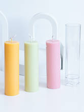 Moldes de vela de haste longa, molde de plástico para fazer velas com grande cilindro 2024 - compre barato