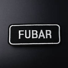 FUBAR... Tamaño: 3,6x9,0 cm, parches bordados para camiseta, apliques a rayas para planchar, pegatinas para ropa, insignias para coser 2024 - compra barato