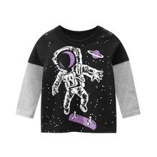 Boys T Shirt Long Sleeves Kids Girls Toddler Children Cotton Tops Cartoon Baby Dinosaur Tee Teens Clothing Clothes Full Infant 2024 - buy cheap